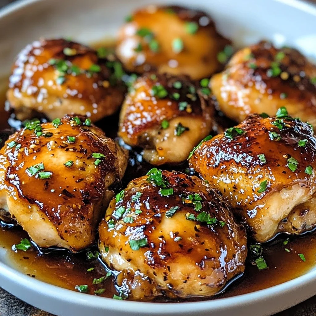 Honey Garlic Boneless Chicken Thighs 1 Honey Garlic Boneless Chicken Thighs