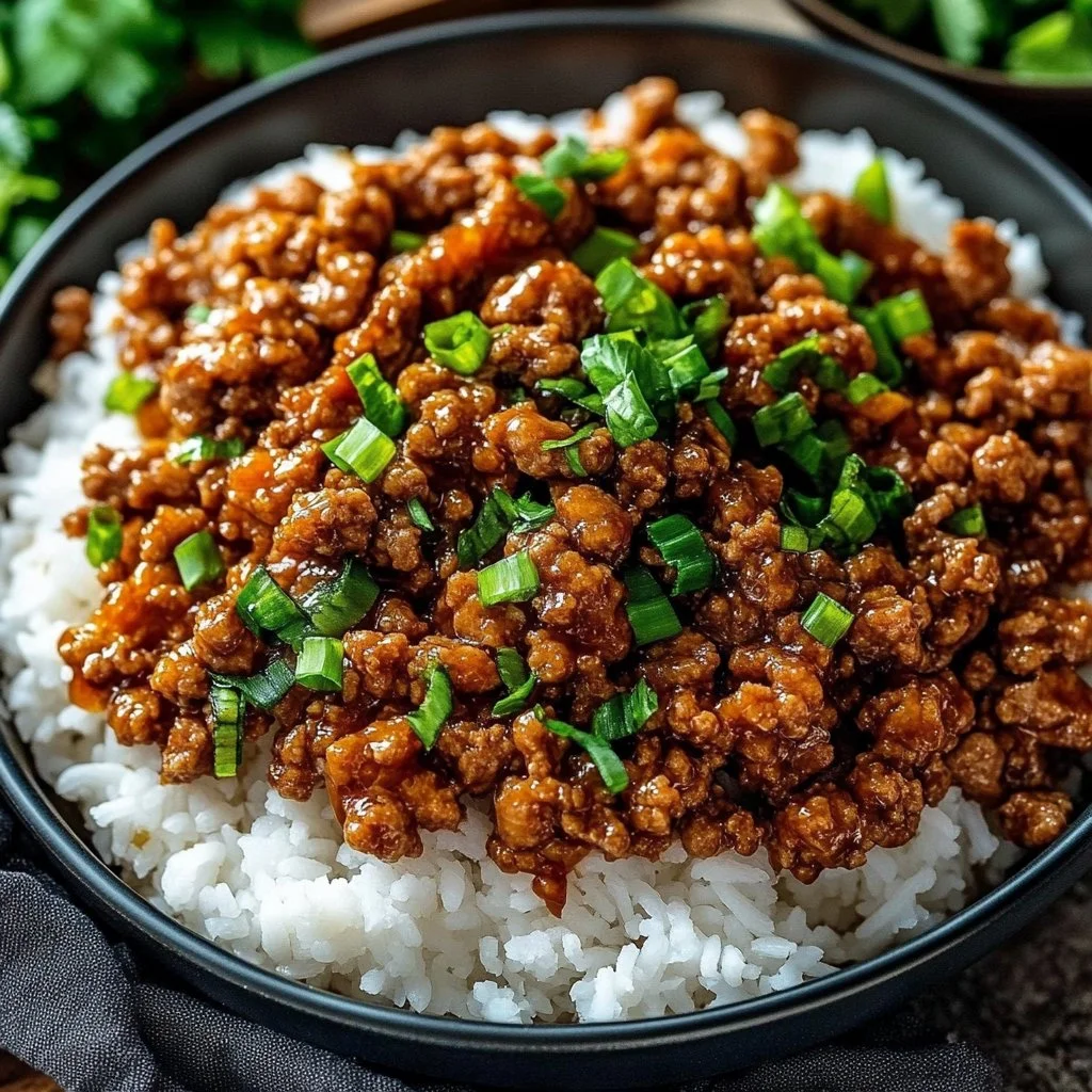 Honey Garlic Ground Turkey 1 Honey Garlic Ground Turkey