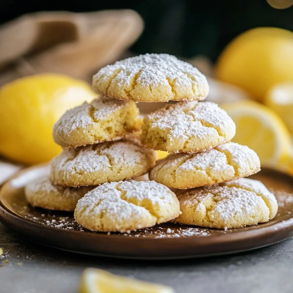 Lemon Crinkle Cookies 1 Lemon Crinkle Cookies