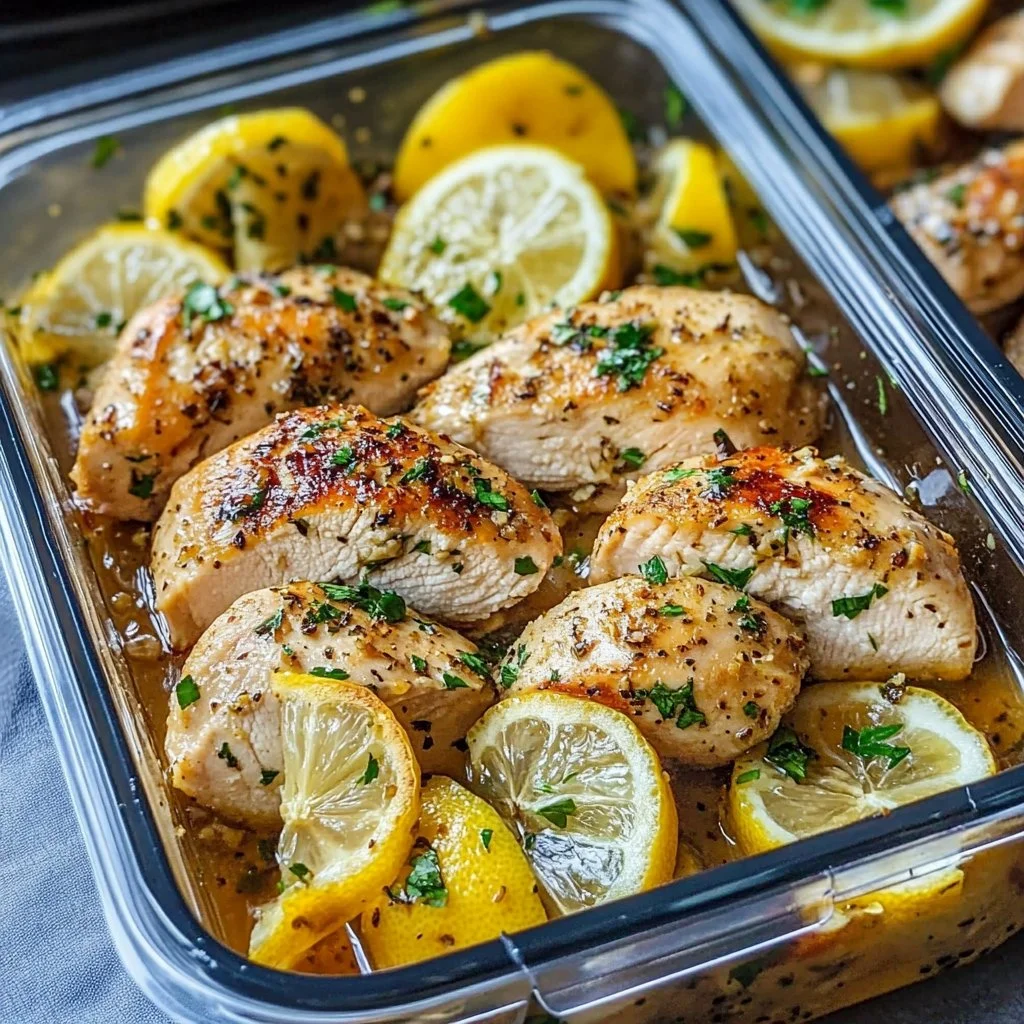 Lemon Garlic Chicken Meal Prep 1 Lemon Garlic Chicken Meal Prep