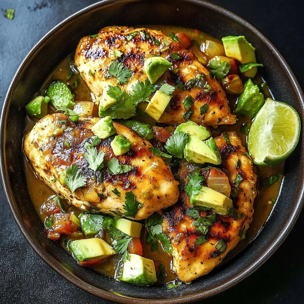Lime Chicken with Avocado and Cilantro 1 Lime Chicken with Avocado and Cilantro