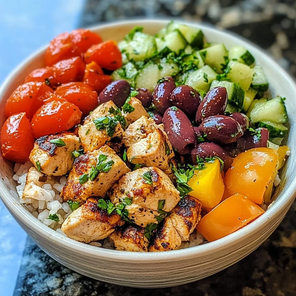 Mediterranean Chicken Bowl 1 Mediterranean Chicken Bowl