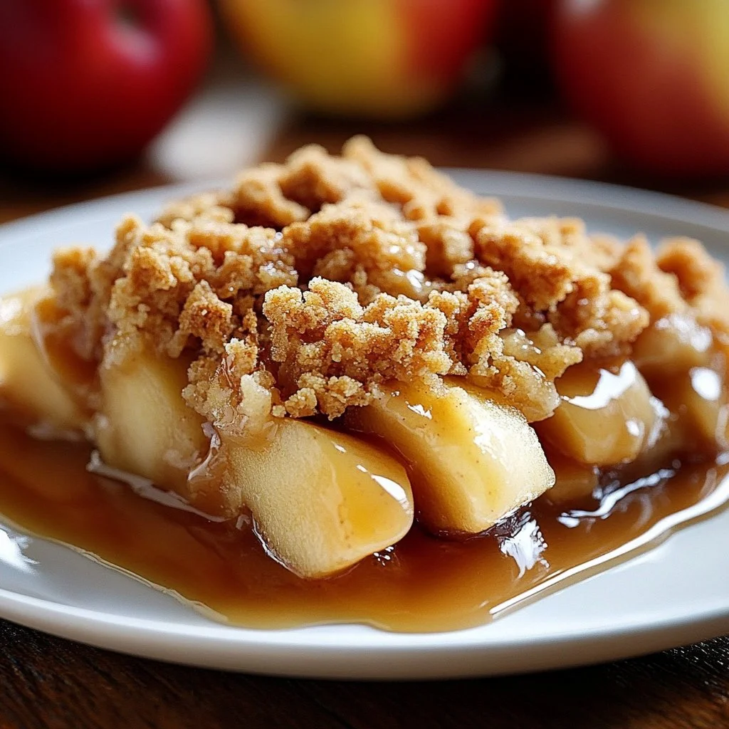 Delicious Oatmeal Apple Bake served in a bowl, topped with fresh apple slices.