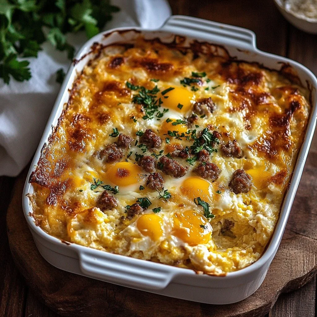 Overnight Sausage and Egg Casserole 1 Overnight Sausage and Egg Casserole