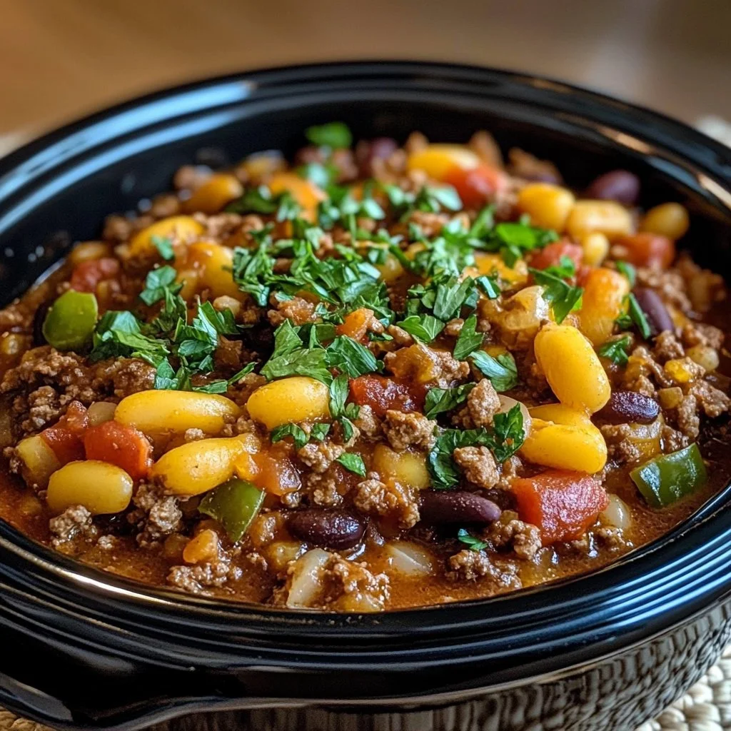 Slow Cooker Cowboy Casserole 1 Slow Cooker Cowboy Casserole