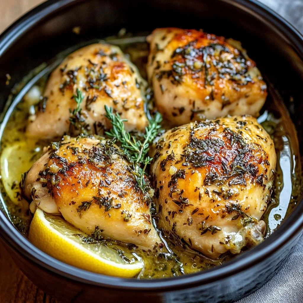 Slow Cooker Lemon Herb Chicken 1 Slow Cooker Lemon Herb Chicken
