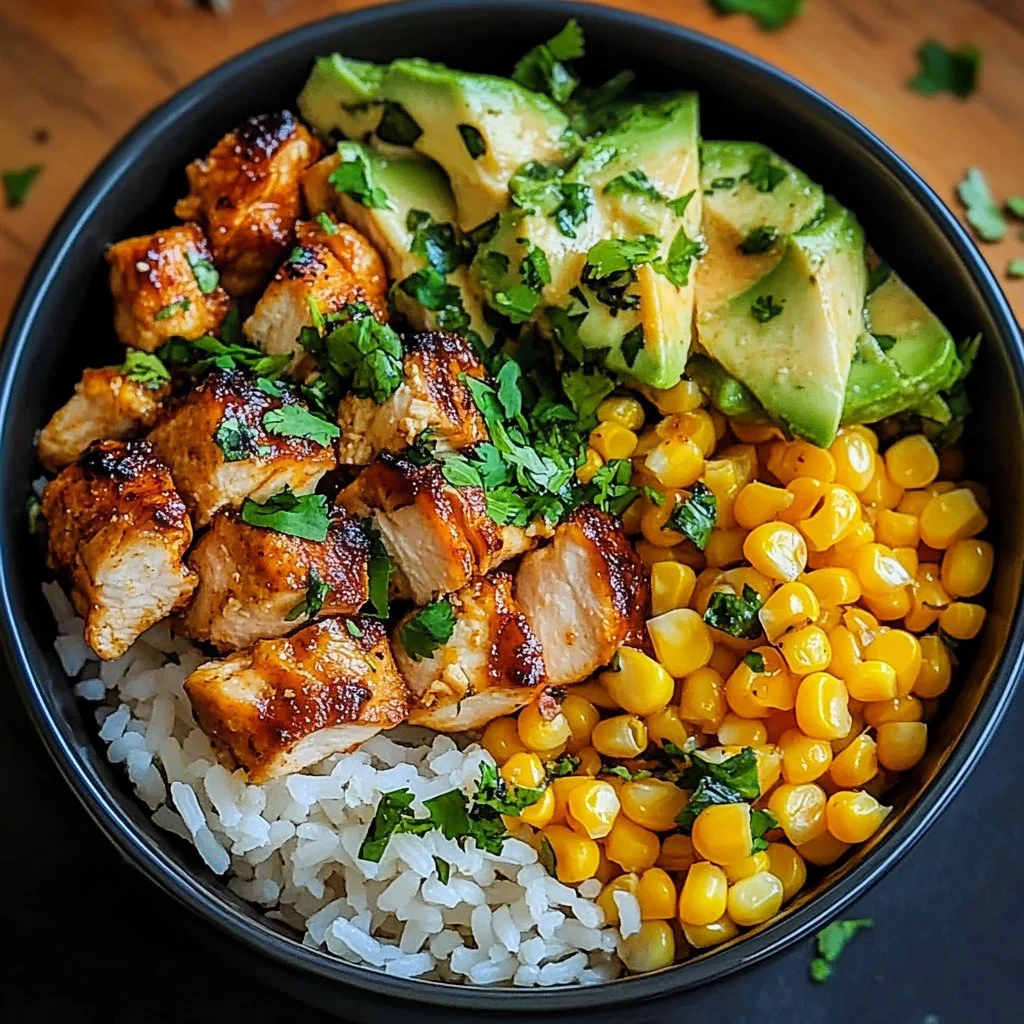 Street Corn Chicken Rice Bowl