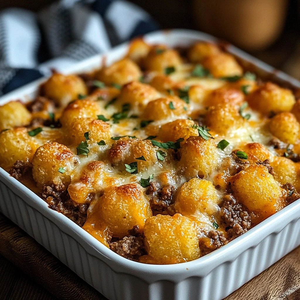 Tater Tot Casserole with Ground Beef 1 Tater Tot Casserole with Ground Beef