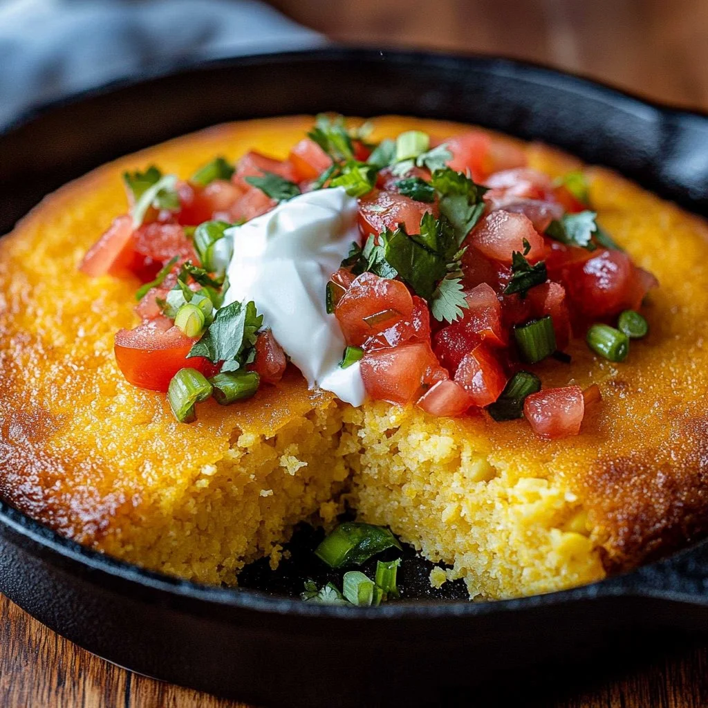 Delicious Texas Tamale Pie with cornbread and tamale layers