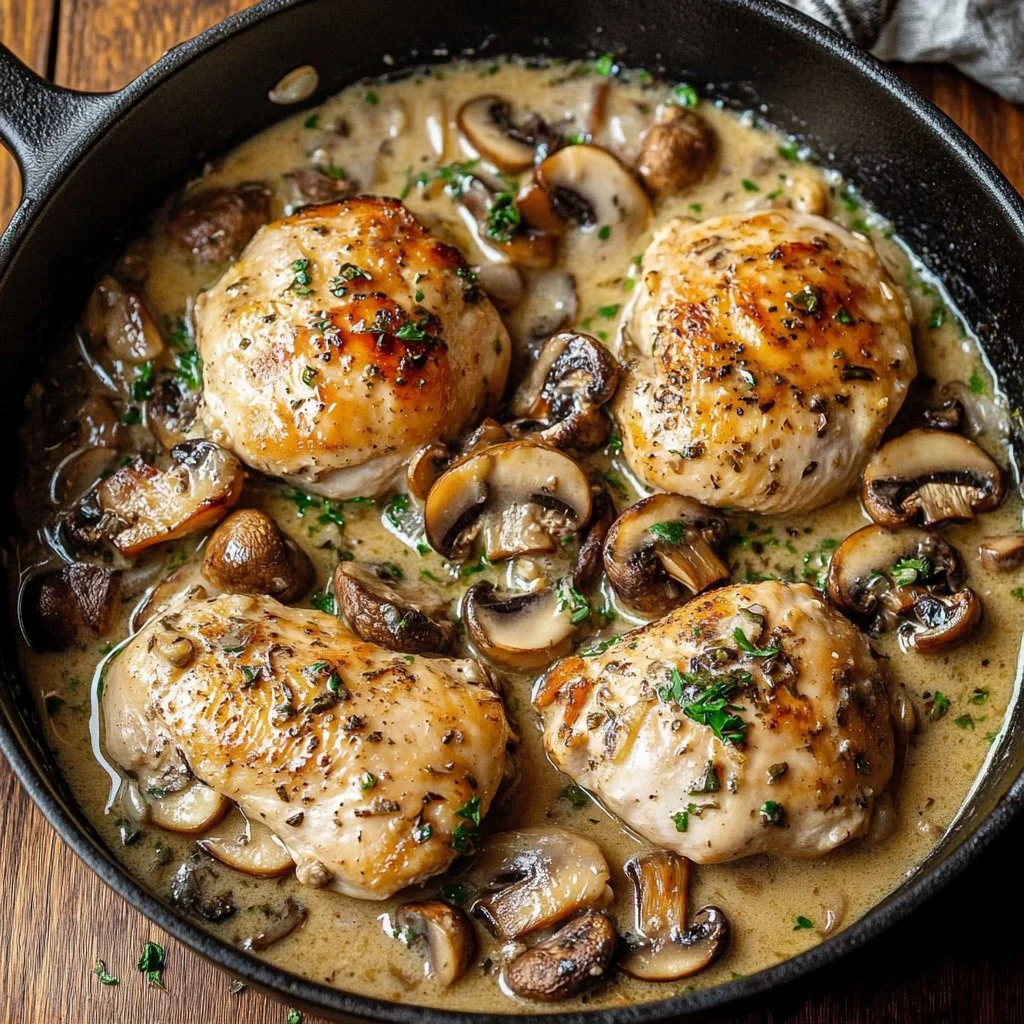 Creamy Garlic and Mushroom Chicken