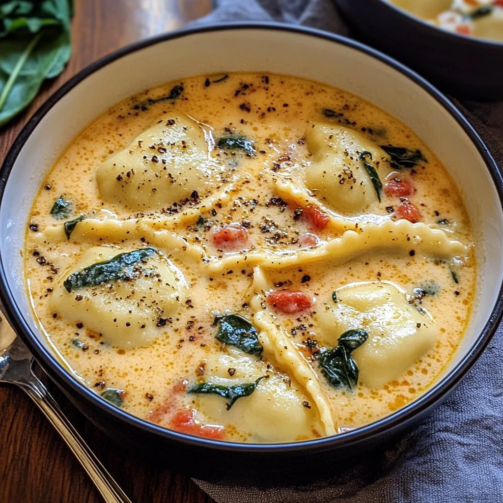Creamy Tuscan Ravioli Soup 1 Creamy Tuscan Ravioli Soup