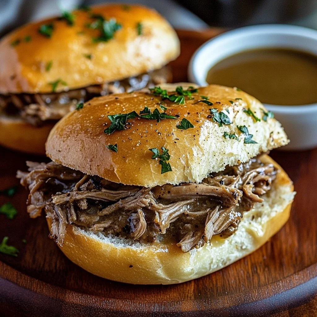 Crockpot French Dip Sandwiches 1 Crockpot French Dip Sandwiches