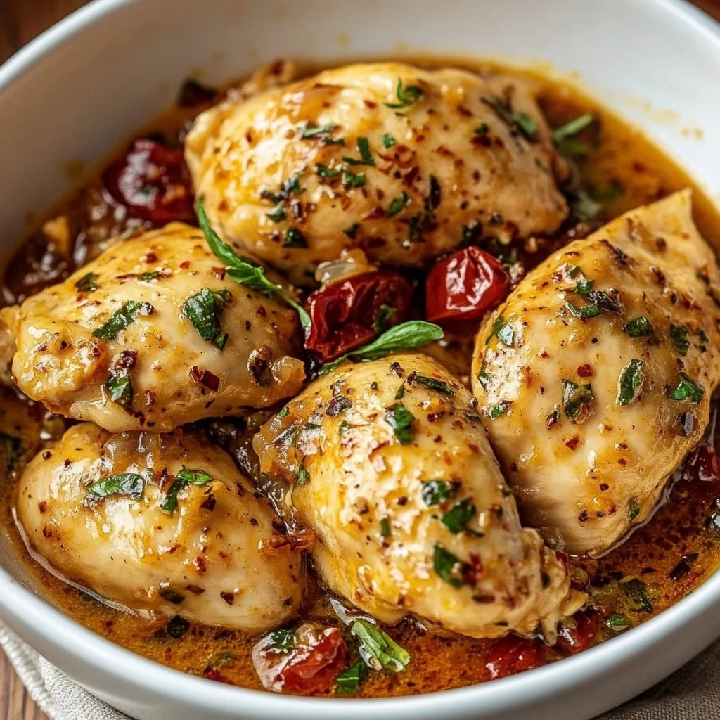 Delicious Crockpot Marry Me Chicken cooked to perfection in a slow cooker