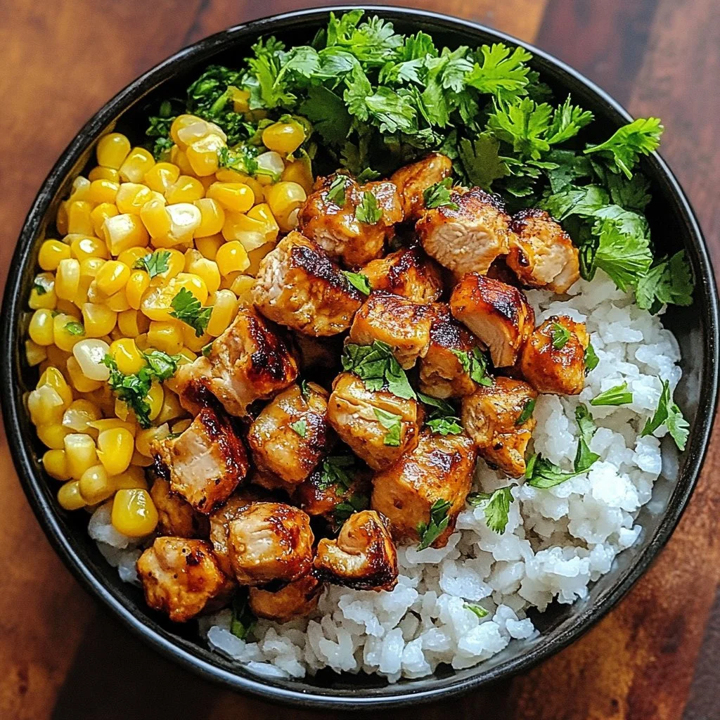 Delicious Easy Street Corn Chicken Bowl with fresh ingredients