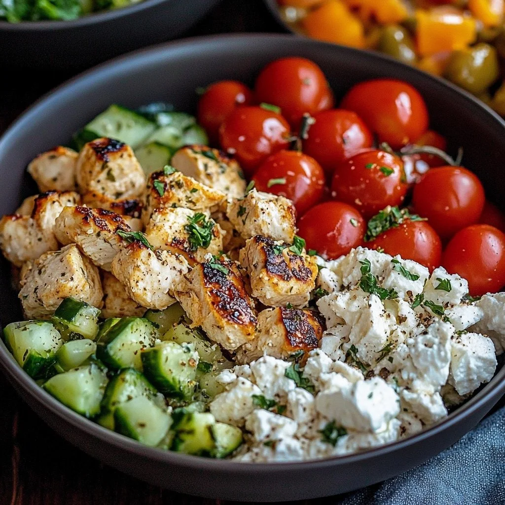 Greek Chicken Bowls 1 Greek Chicken Bowls