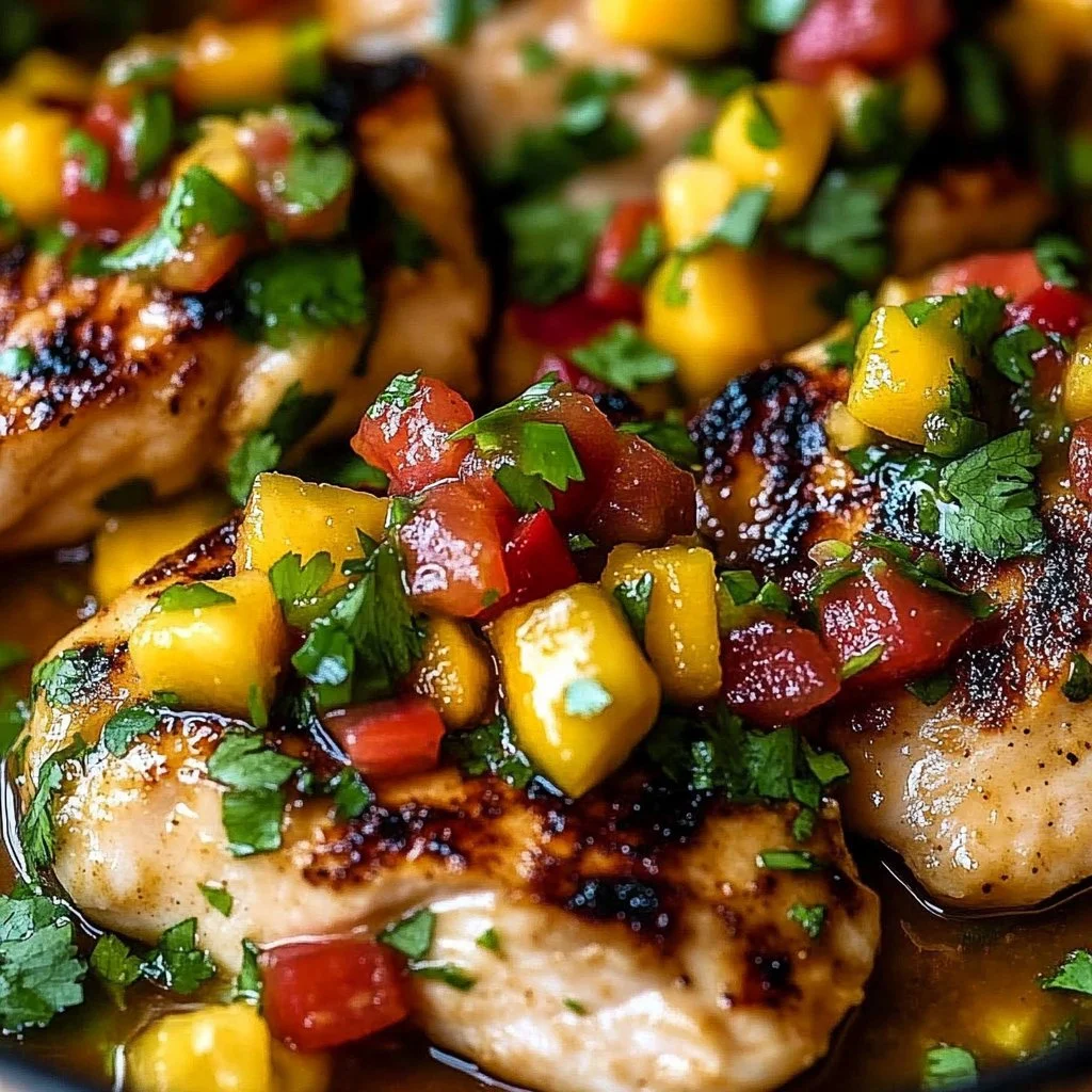 Delicious honey lime chicken garnished with fresh lime and herbs
