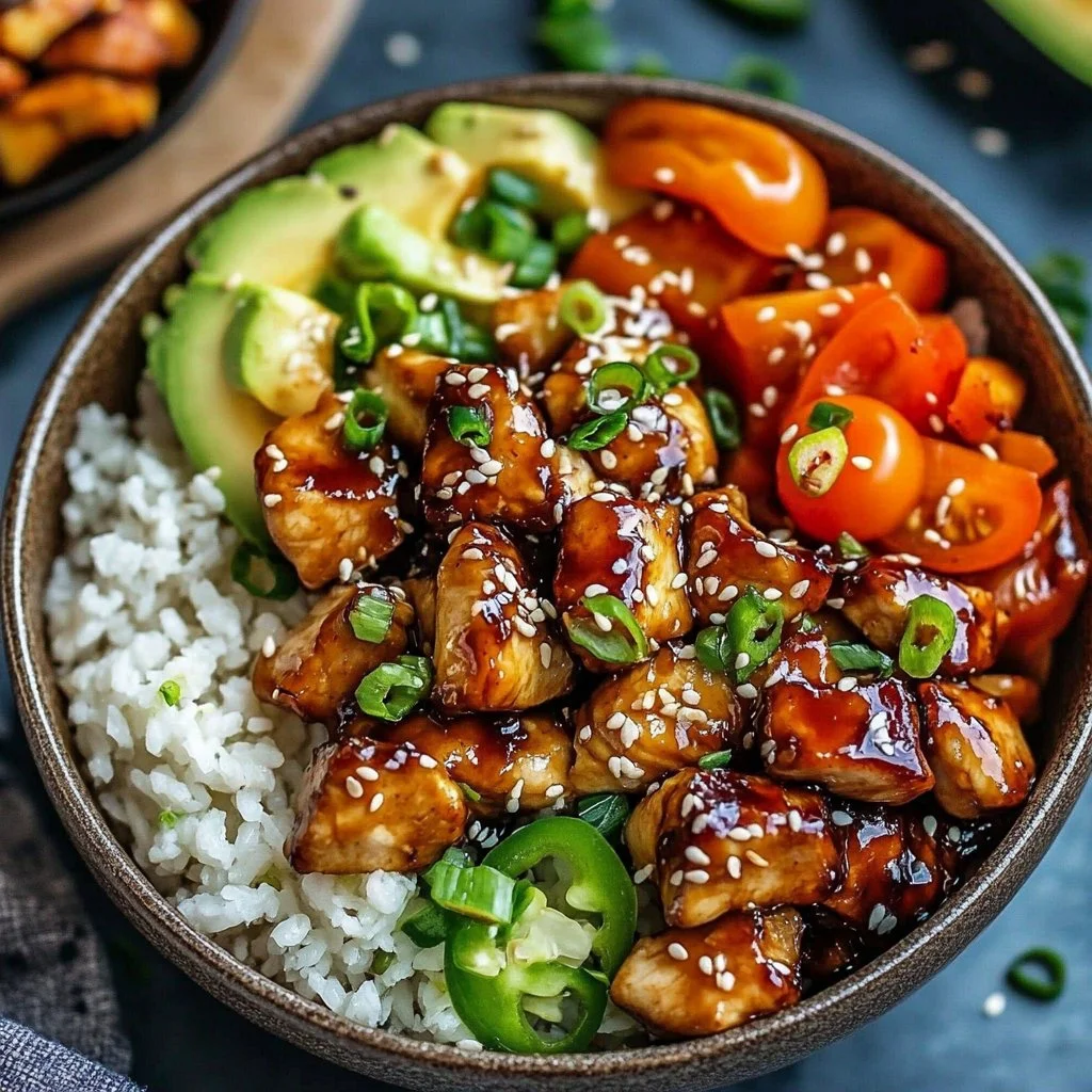Healthy Sticky Chicken Bowls