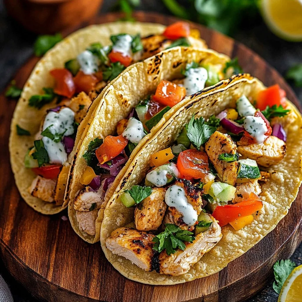 Mediterranean Chicken Tacos