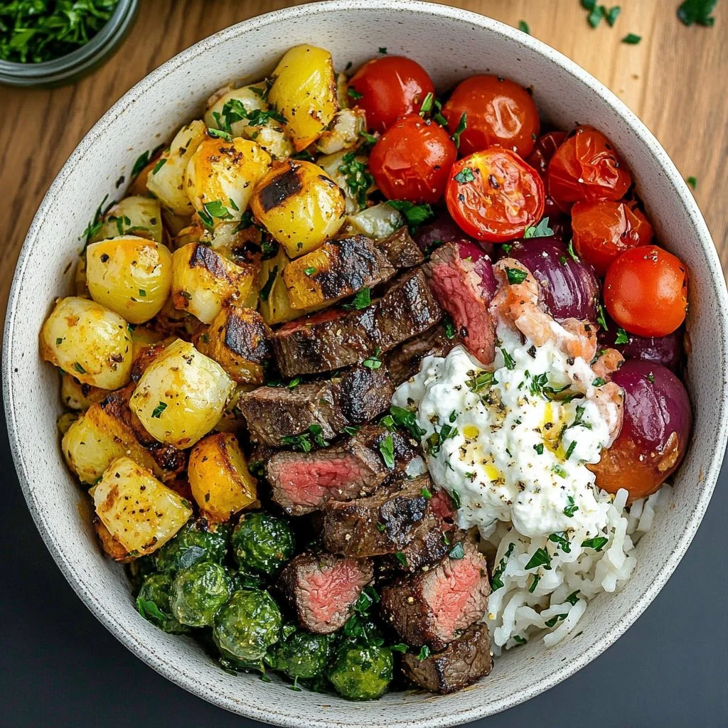Mediterranean Steak Bowl 1 Mediterranean Steak Bowl