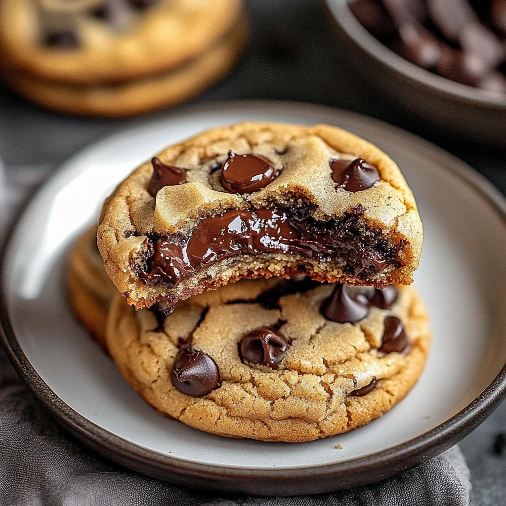 Nutella Stuffed Chocolate Chip Cookies