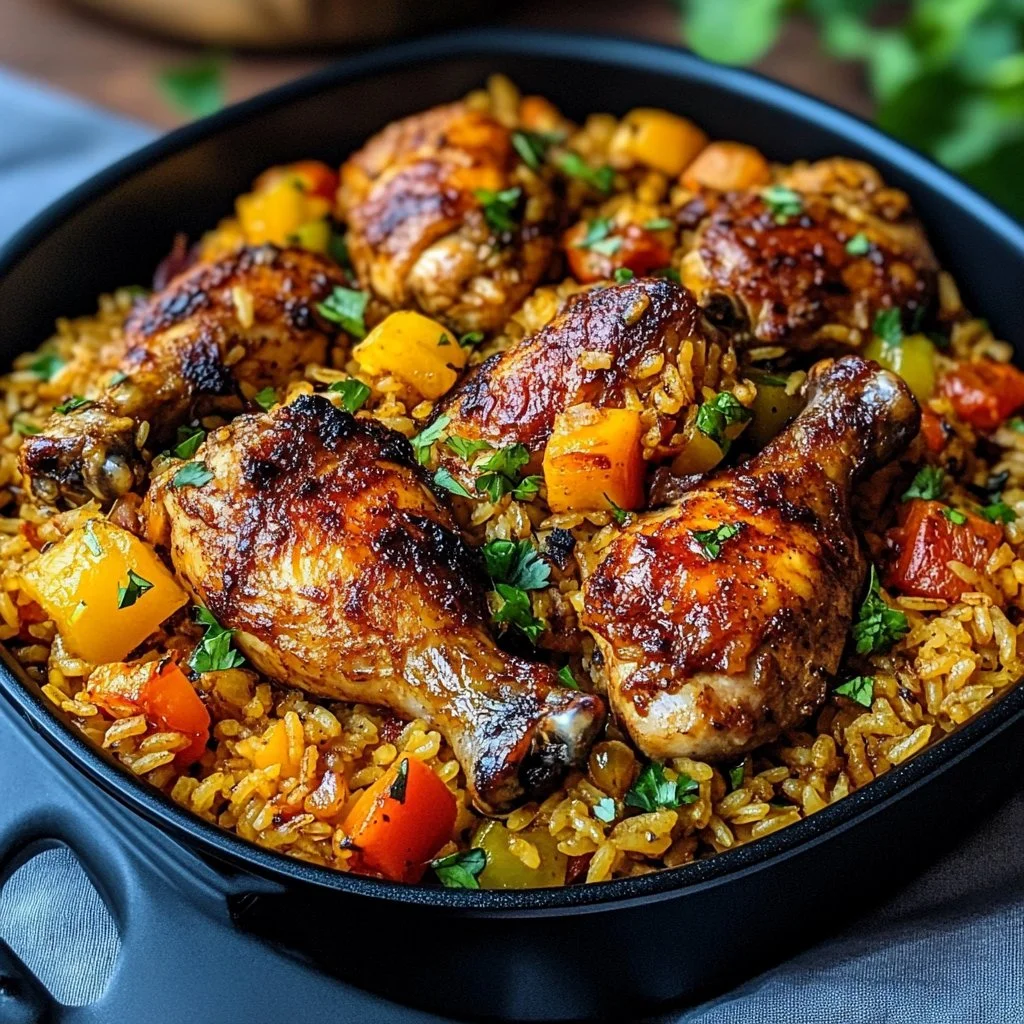 One-Pot Caribbean Chicken and Rice 1 One-Pot Caribbean Chicken and Rice