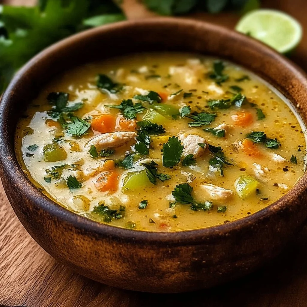 Bowl of creamy white chili inspired by the Pioneer Woman recipe