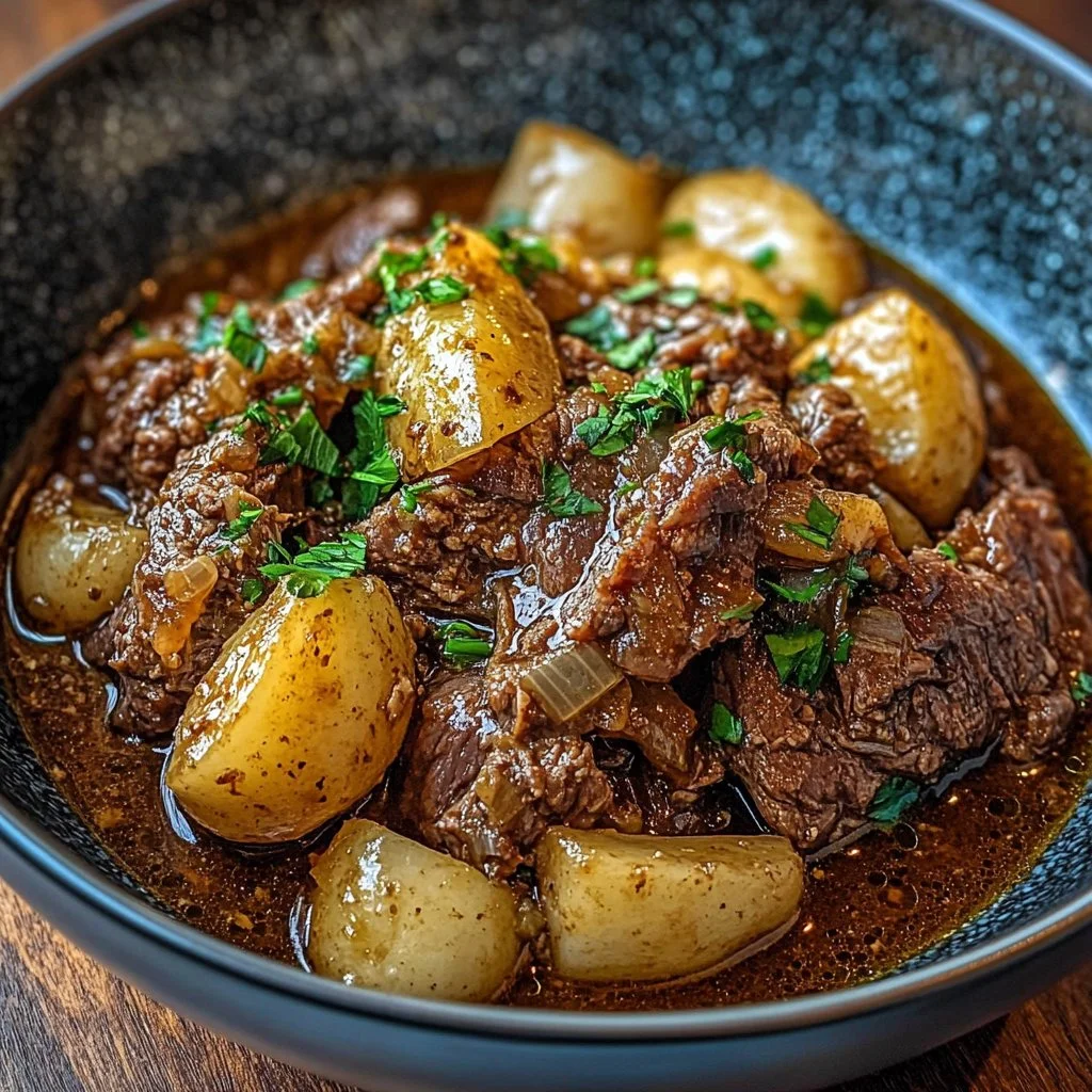 Slow Cooker Garlic Butter Beef