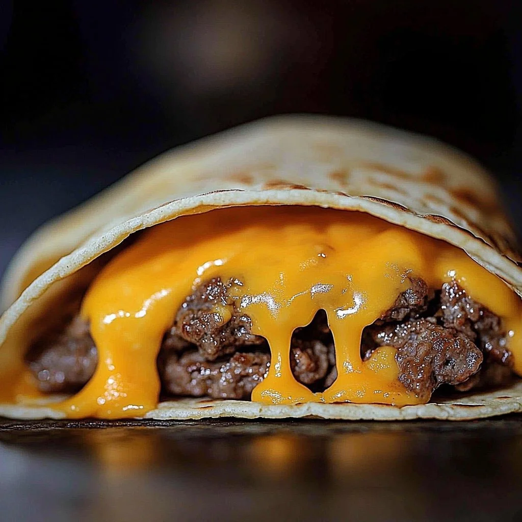 Plate of delicious Smash Burger Tacos served with toppings