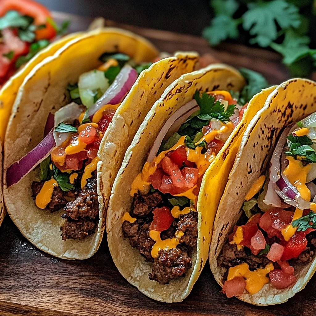Smash Burger Tacos