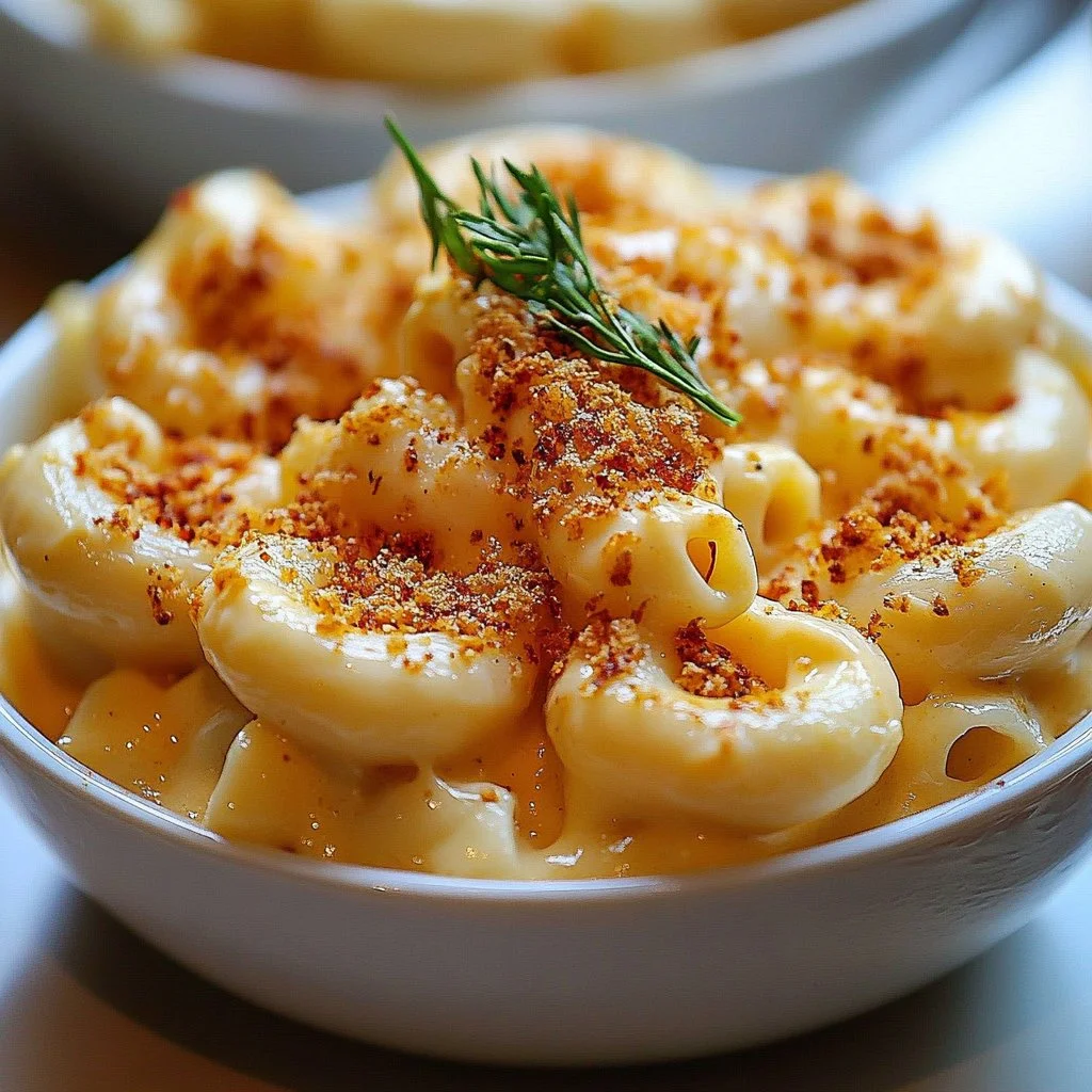 Spicy twist on classic mac and cheese dish served in a bowl