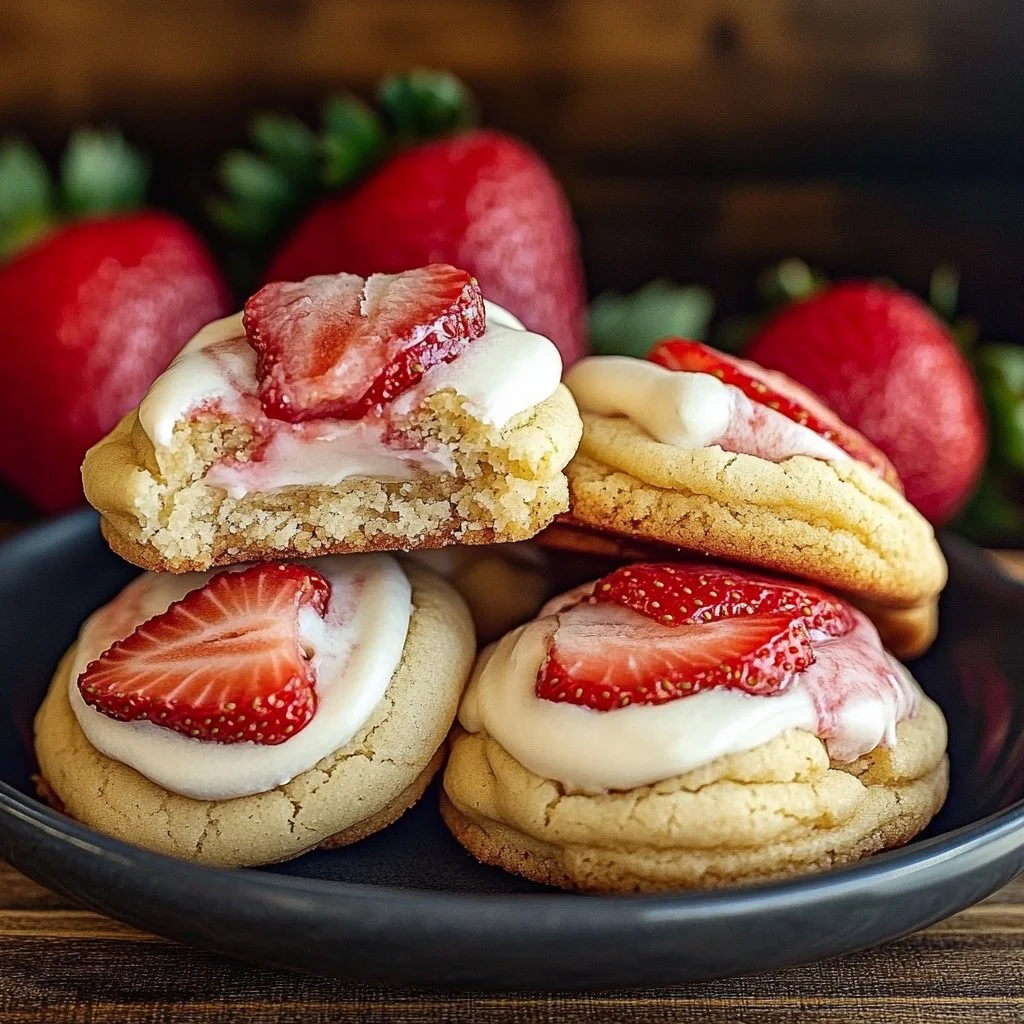 Strawberry Cheesecake Cookies 1 Strawberry Cheesecake Cookies