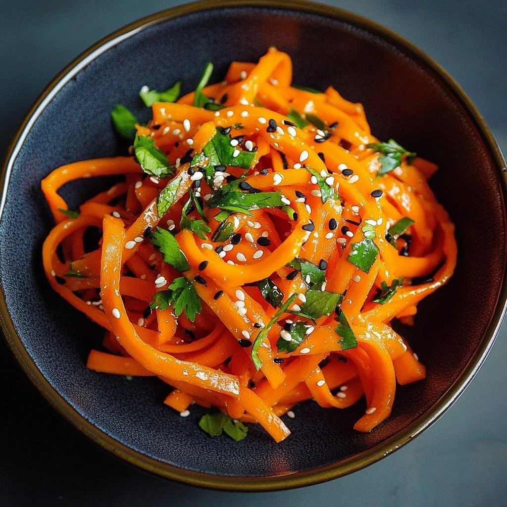 Asian-Inspired Raw Carrot Ribbon Salad