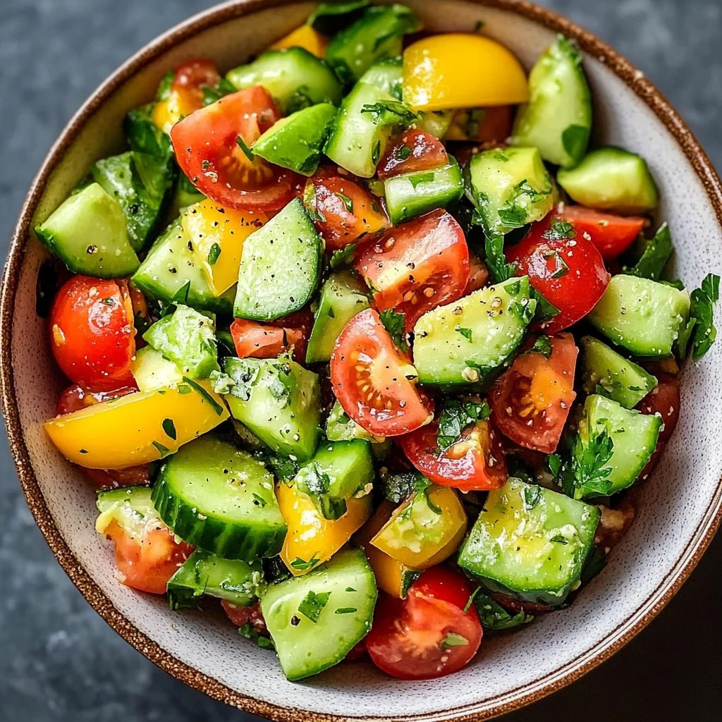 Avocado, Tomato, and Cucumber Salad