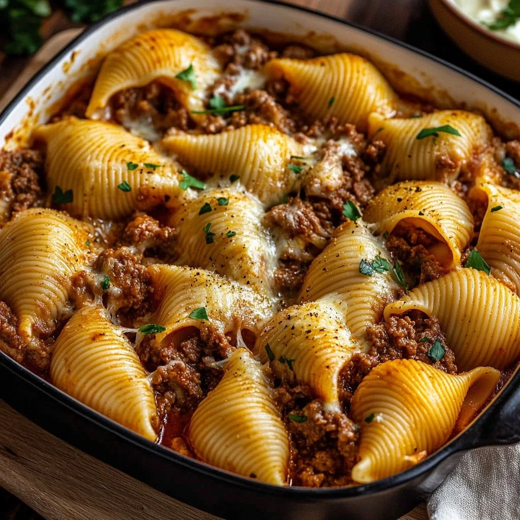 Beef Stuffed Shells 1 Beef Stuffed Shells