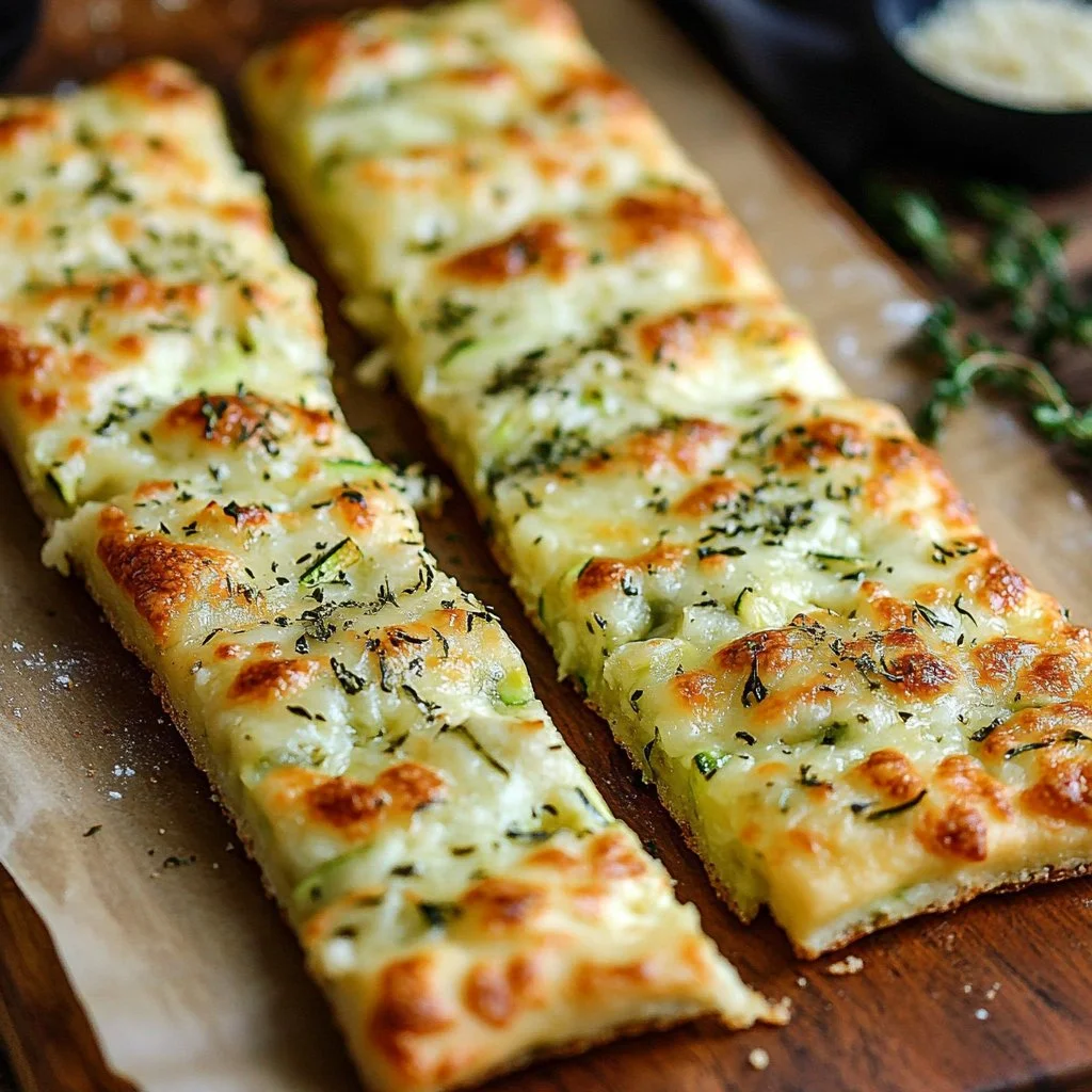 Cheesy Zucchini Breadsticks