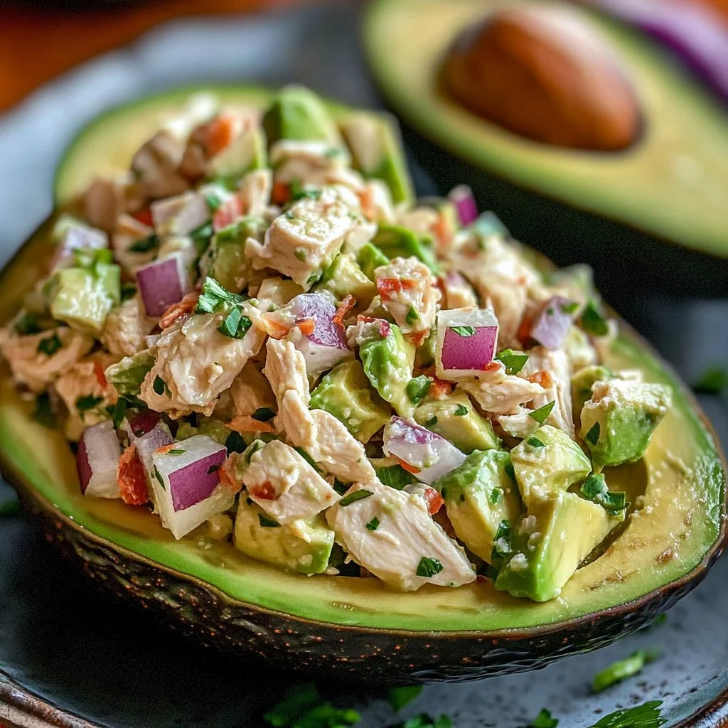 Chicken Salad Stuffed Avocado