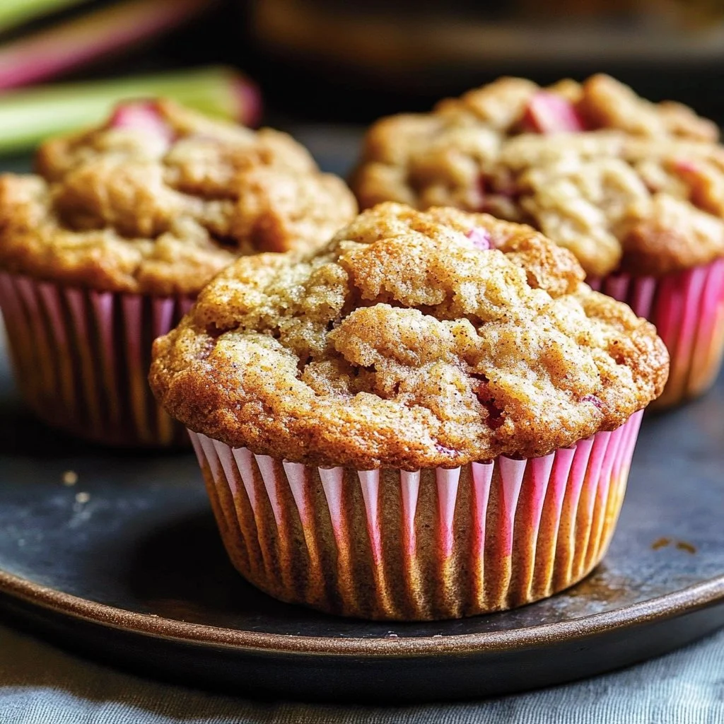 Cinnamon-Rhubarb Muffins