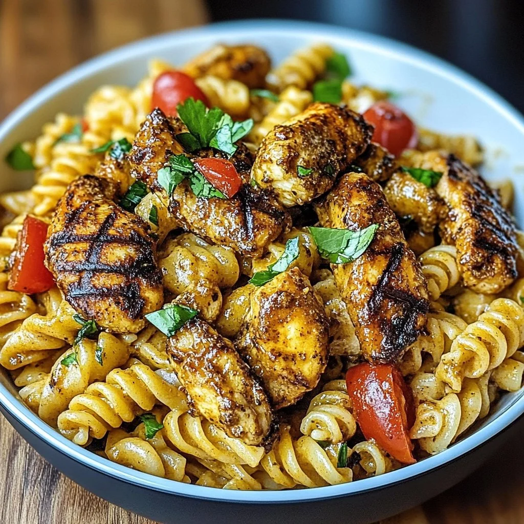 Creamy Rasta Pasta with Jerk Chicken