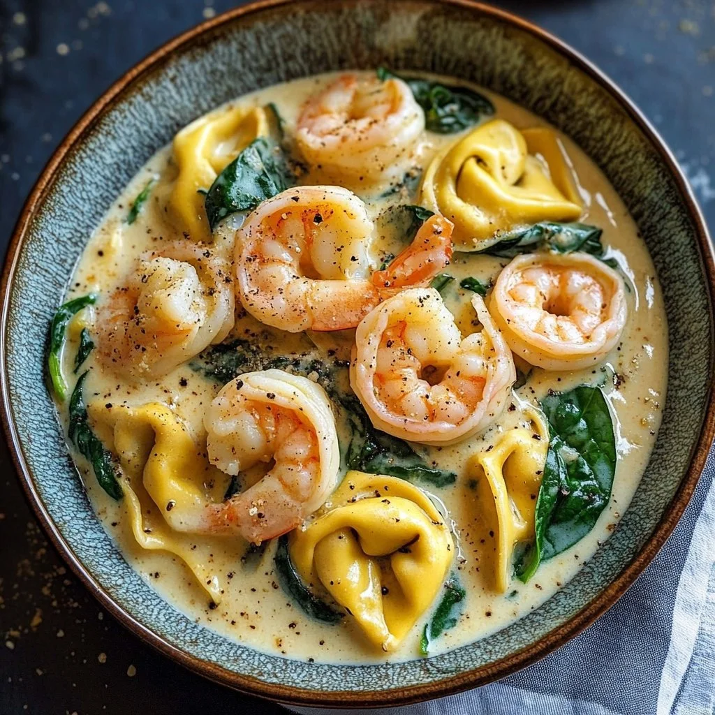 Creamy Shrimp and Spinach Tortellini 1 Creamy Shrimp and Spinach Tortellini