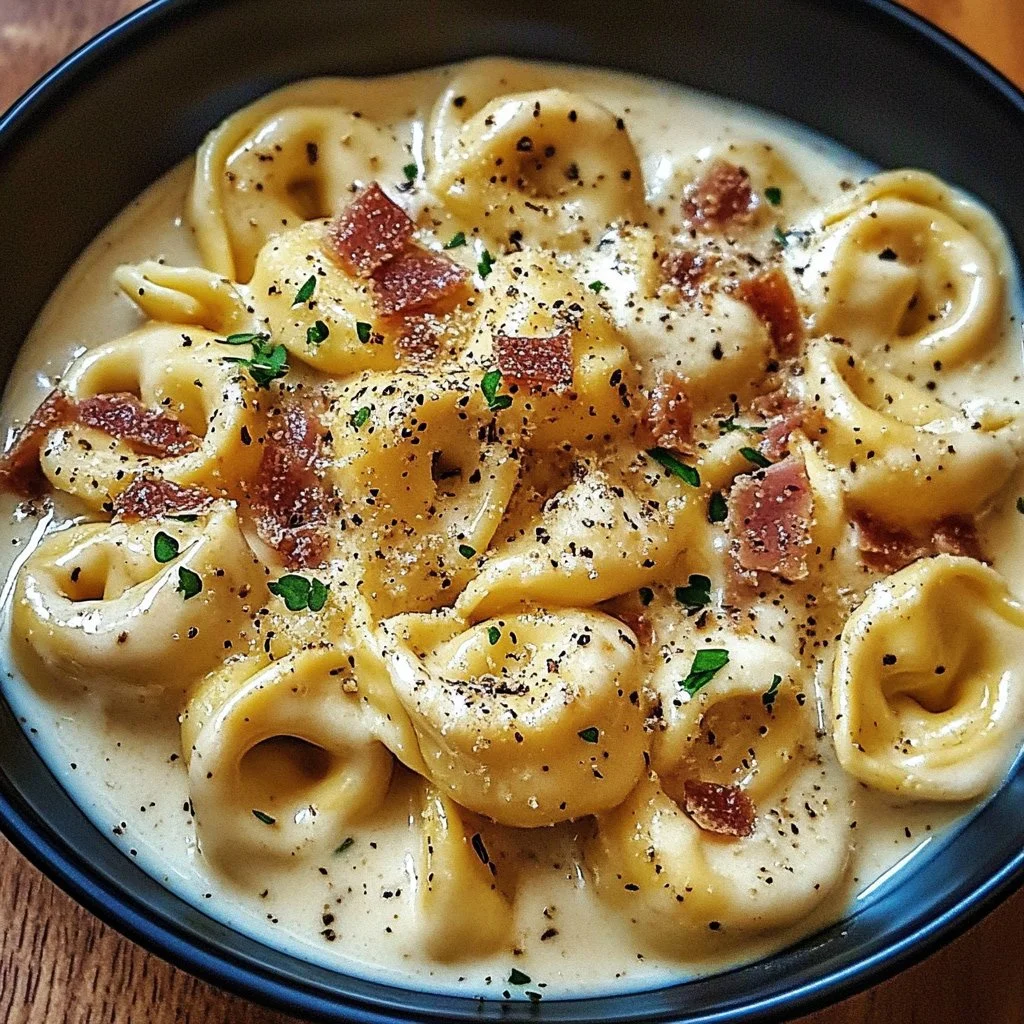 Creamy Tortellini Carbonara 1 Creamy Tortellini Carbonara