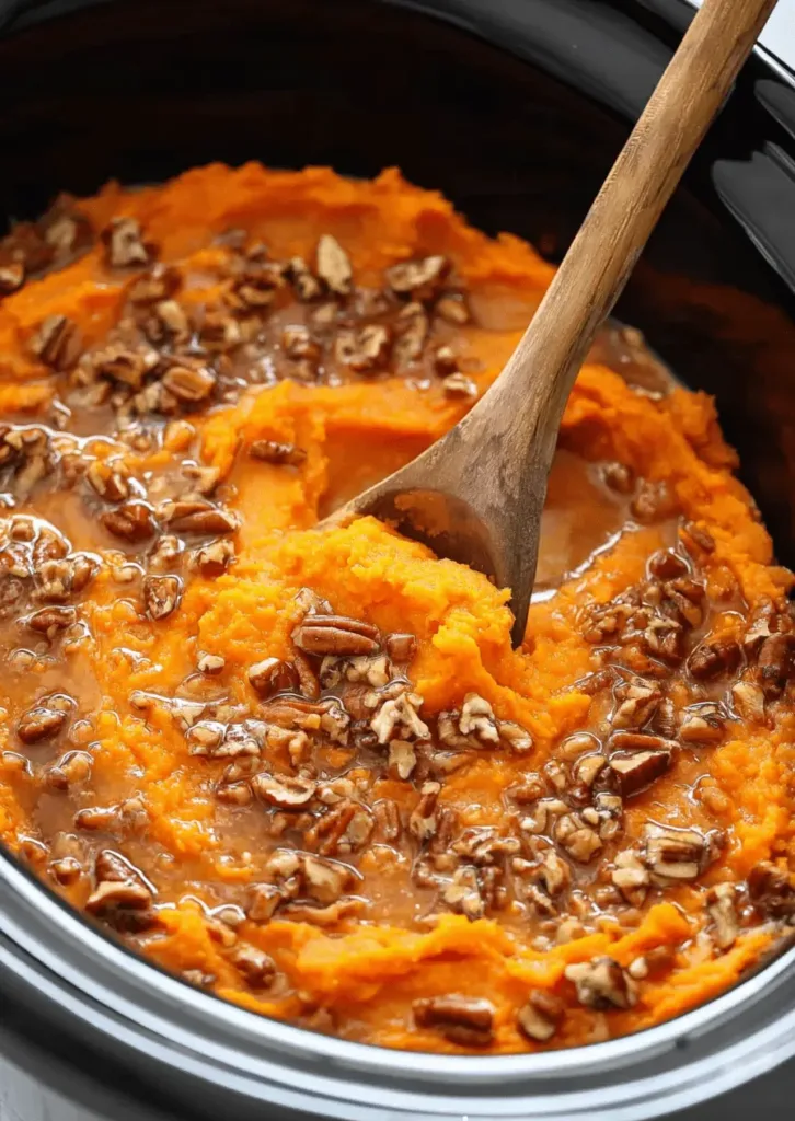Easy Crockpot Sweet Potato Casserole 2 crockpot sweet potato casserole e1759942034990 726x1024 1