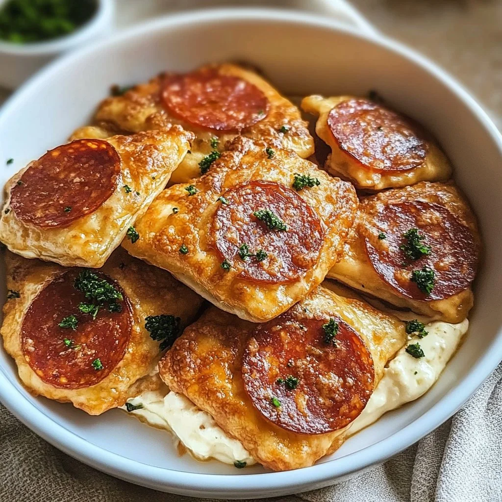 Creamy Meets Crunchy Keto Pepperoni Pockets