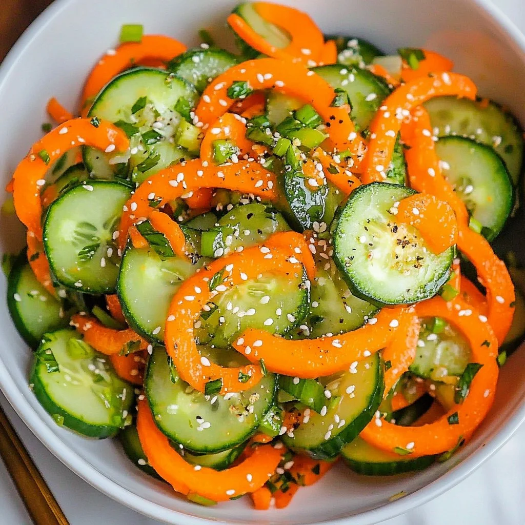 Fresh Cucumber Carrot Salad with vibrant colors and healthy ingredients