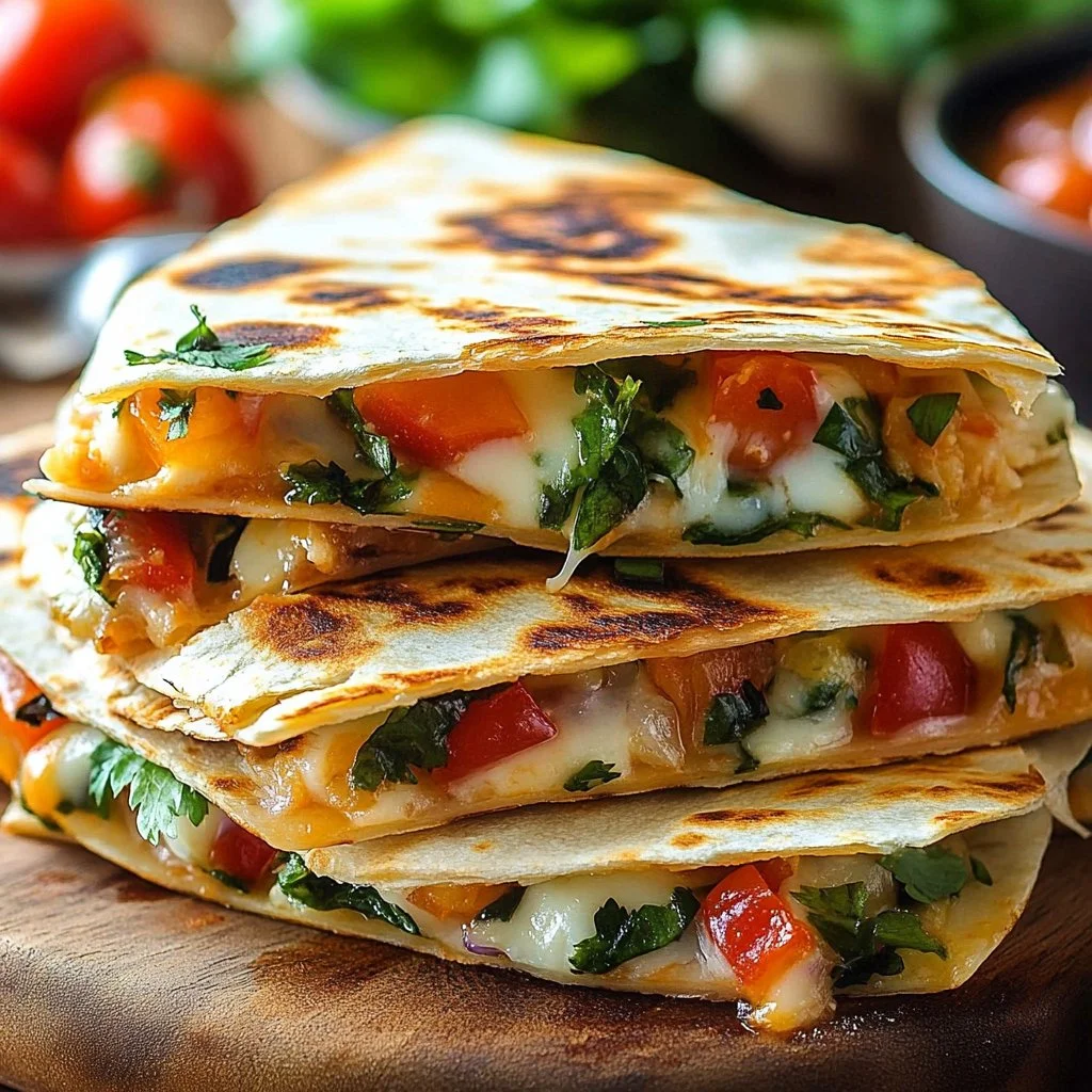 Easy Mediterranean Quesadilla