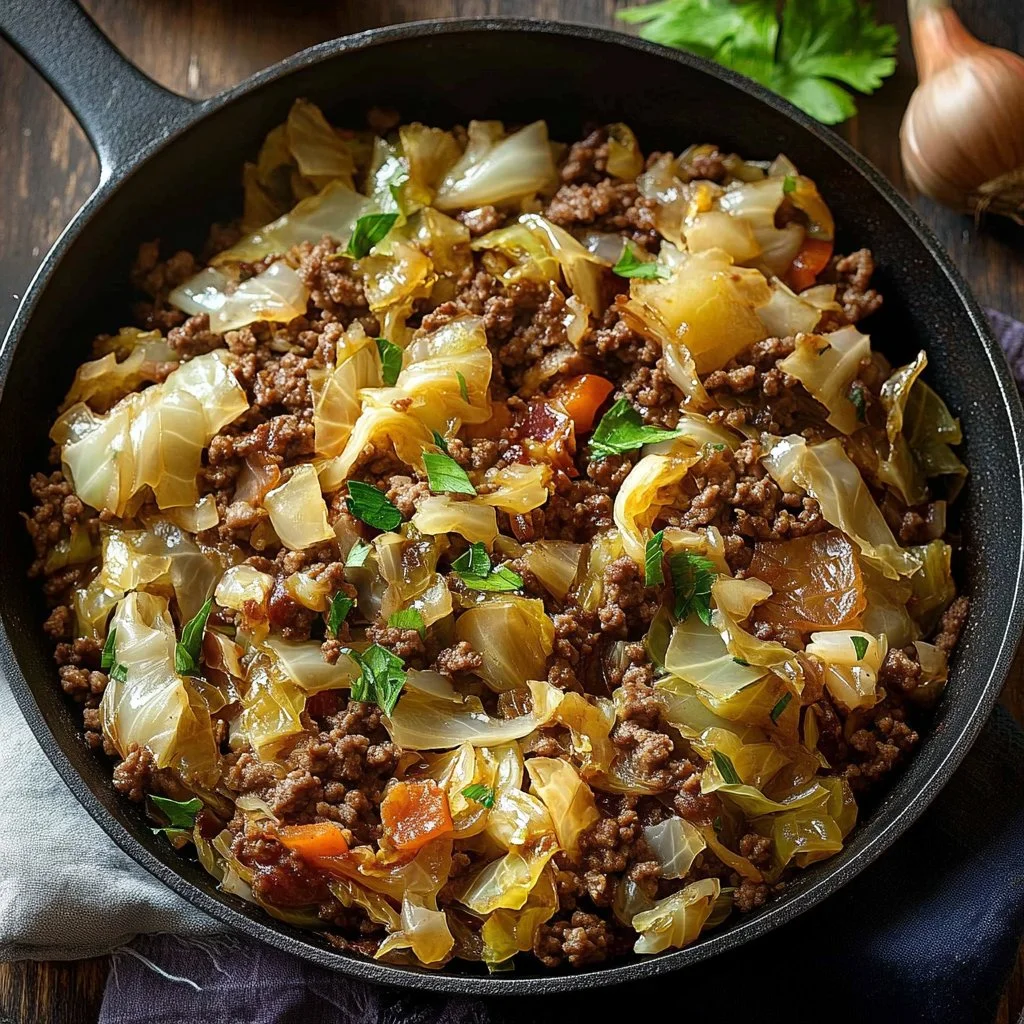 Ground Beef and Cabbage Skillet