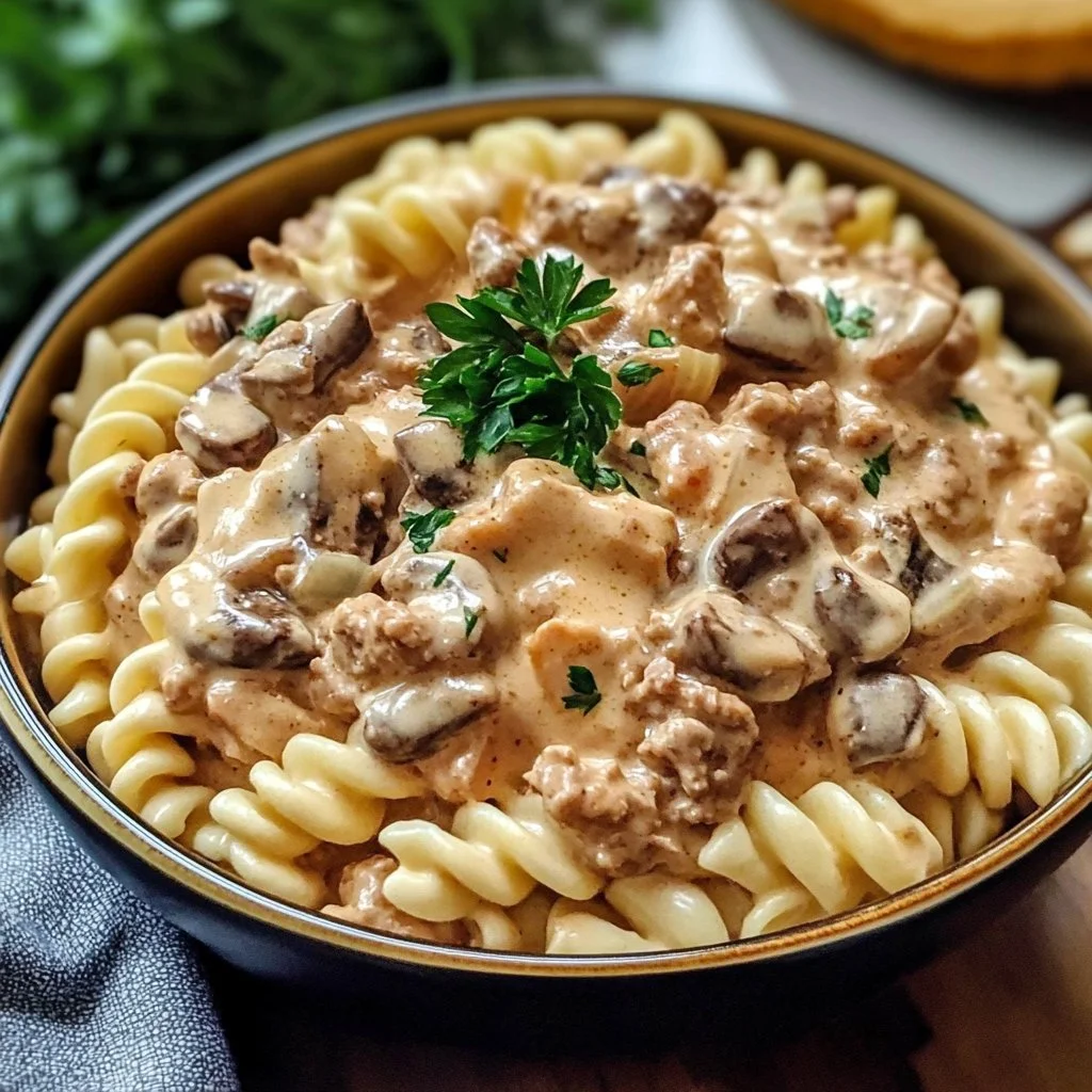 Ground Turkey Stroganoff