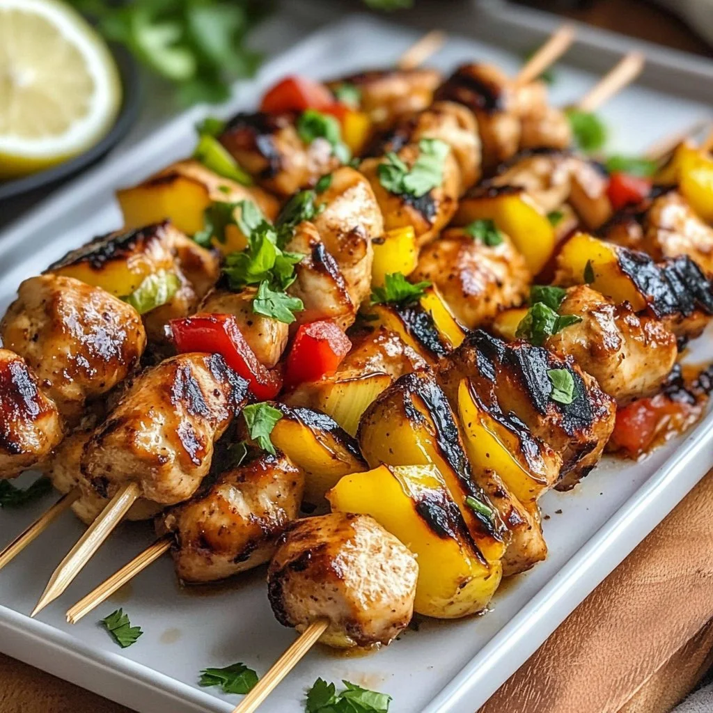 Hawaiian Chicken Skewers 1 Hawaiian Chicken Skewers