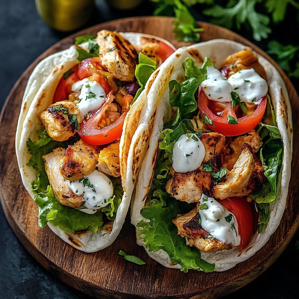 Mediterranean Chicken Gyros 1 Mediterranean Chicken Gyros