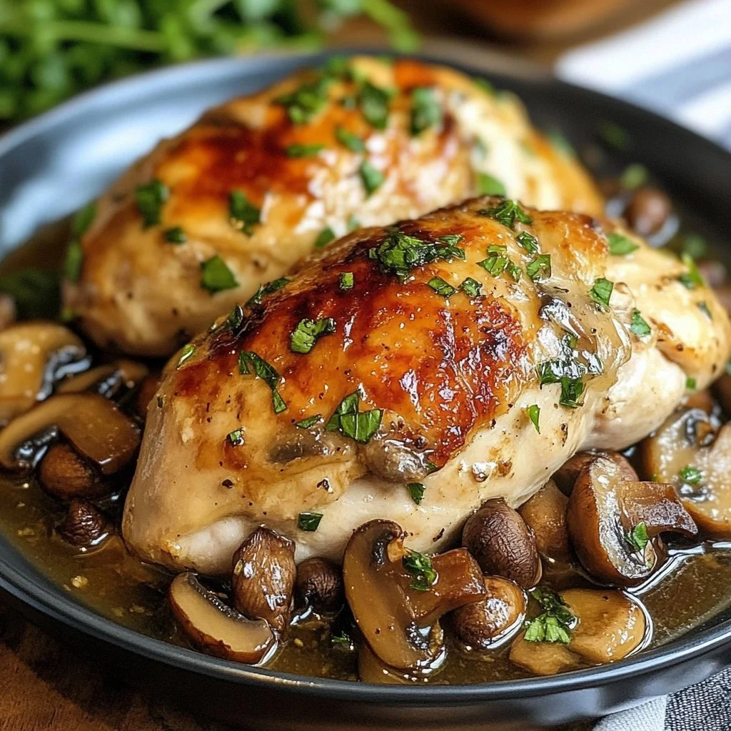 Mushroom Stuffed Chicken Breast