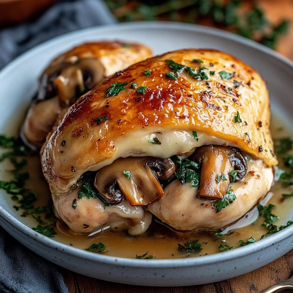 Mushroom Stuffed Chicken Breast 1 Mushroom Stuffed Chicken Breast